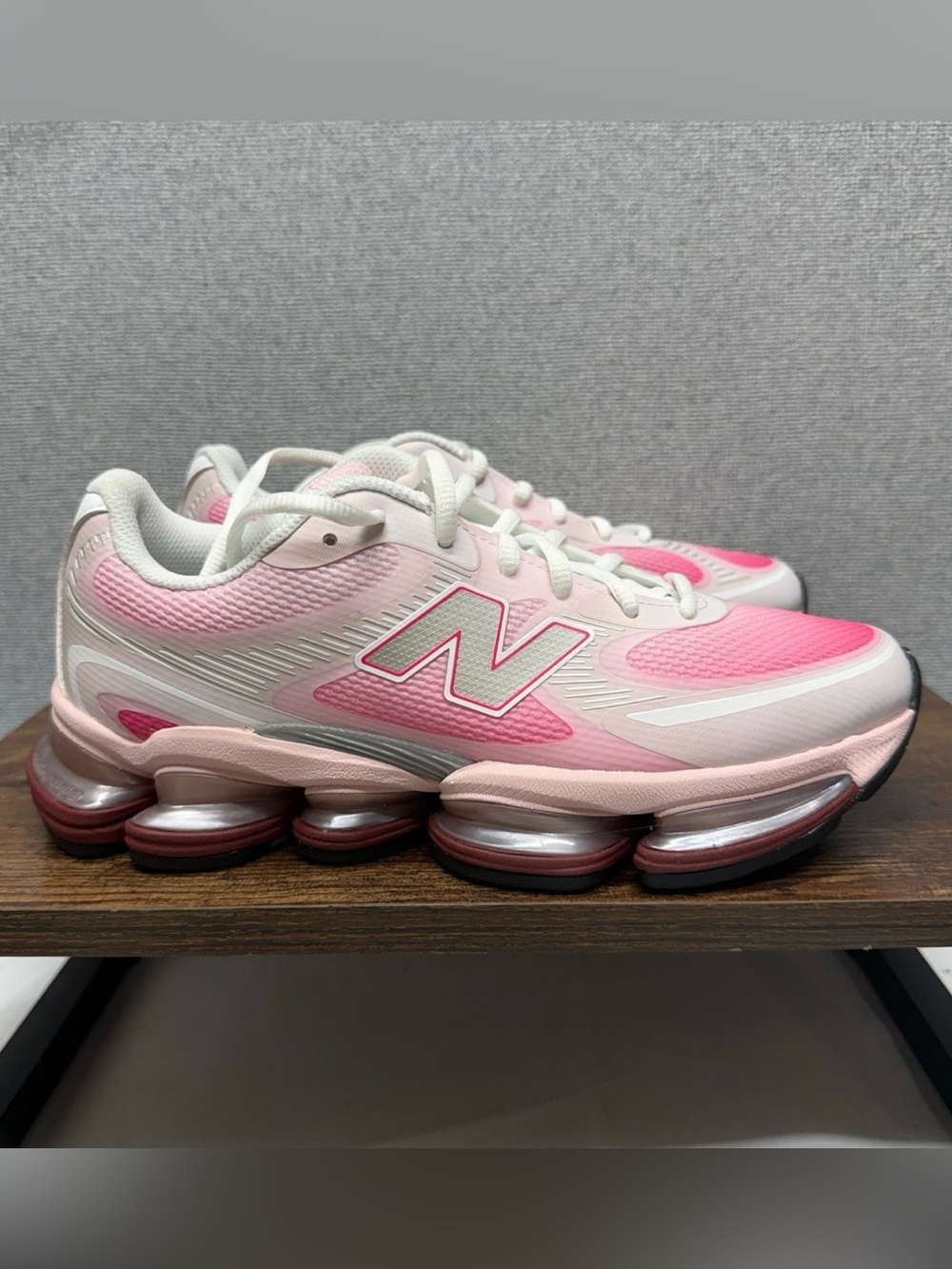 New Balance Women’s Pink and White Athletic Running Shoes